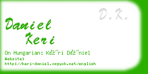 daniel keri business card